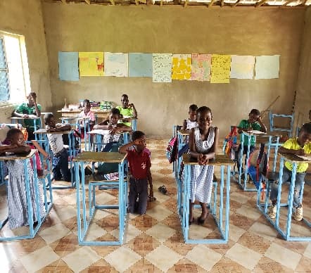 Classroom time at the on-site school